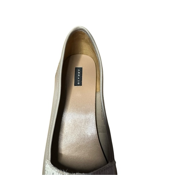 ARRAY Haircalf Metallic Speckle Square Toe Loafers Flats Size 9N, neutral, chic - Picture 8 of 10